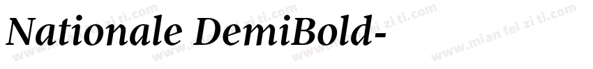 Nationale DemiBold字体转换
